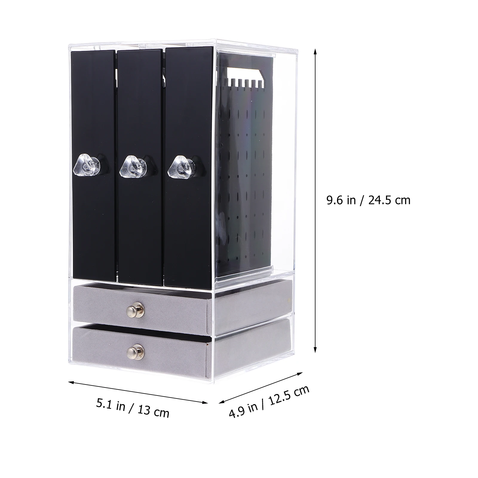 

Jewelry Holder Storage Box Rack for Bracelets Necklaces Earrings Watches Display Shelf ganizer Black Travel Accessories Jewelry