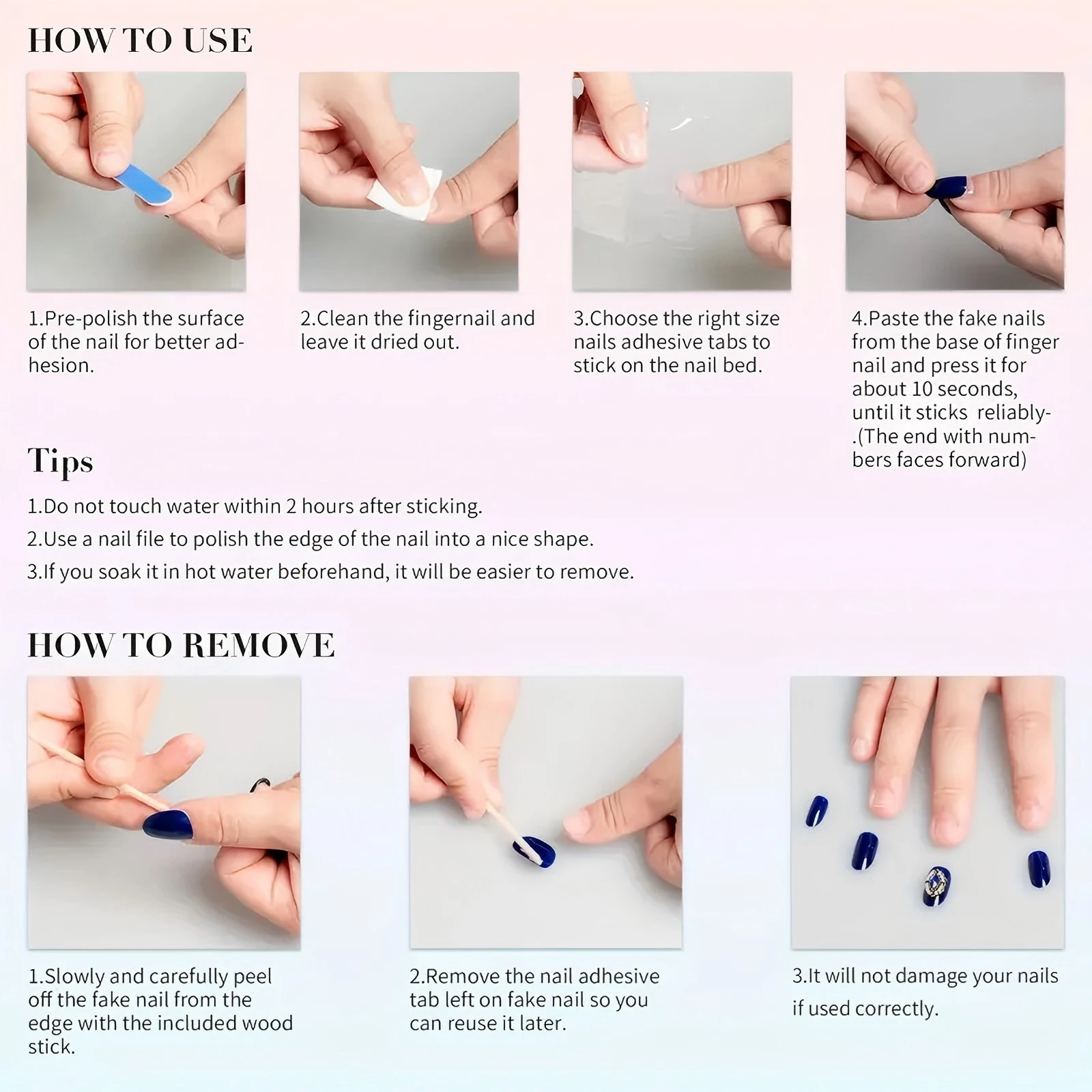 10pcs Short Oval "Strawberry Boh" Three-dimensional Strawberry，Flowers In Spring And Summer Cute Sweet Shiny Hand-pressed Nail view 6