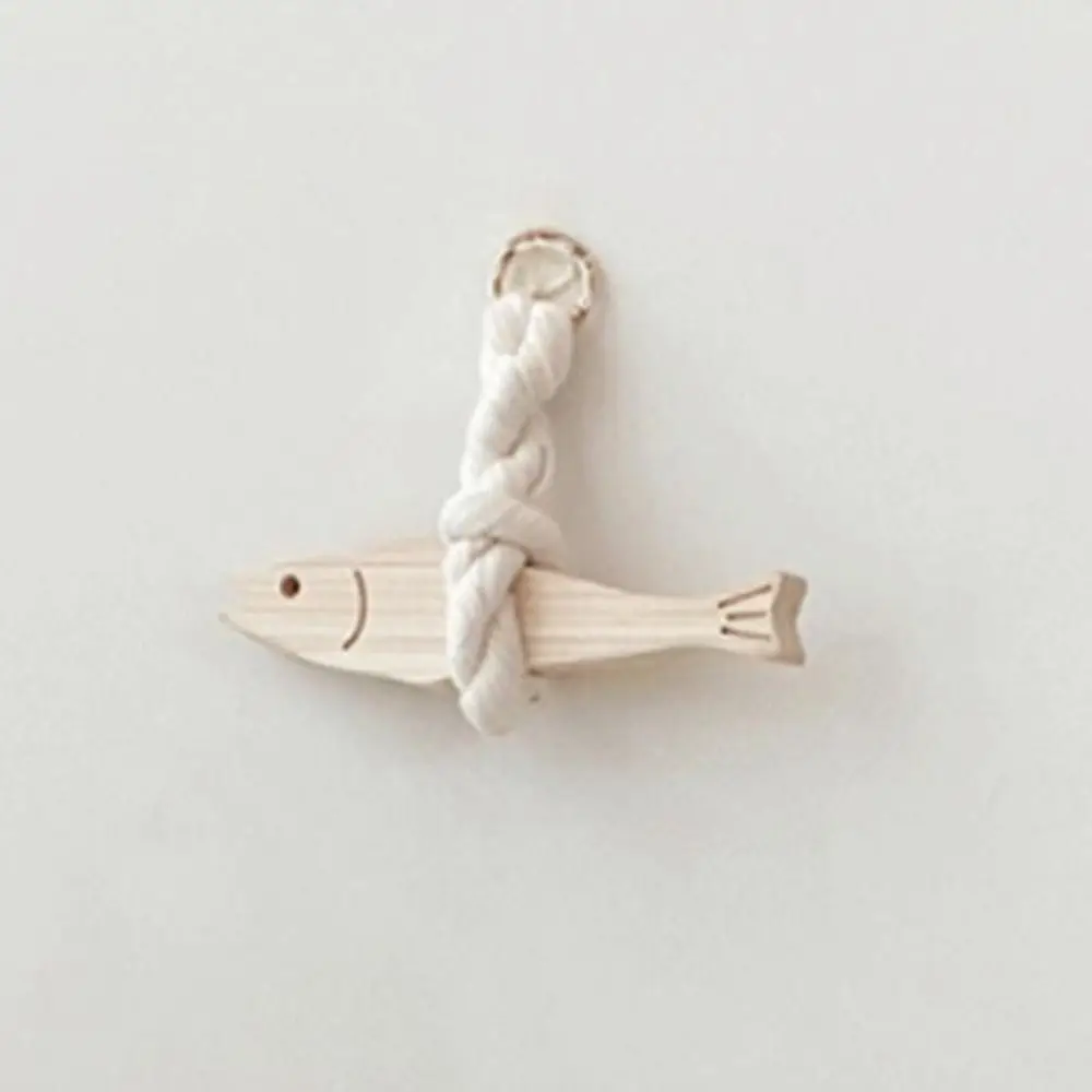 Fish Car Ornament Ultra-thin Fish Hangable Pollack Charm Wall-mounting Wall Art Hangable Wall Wooden Door Pendant Saves Space