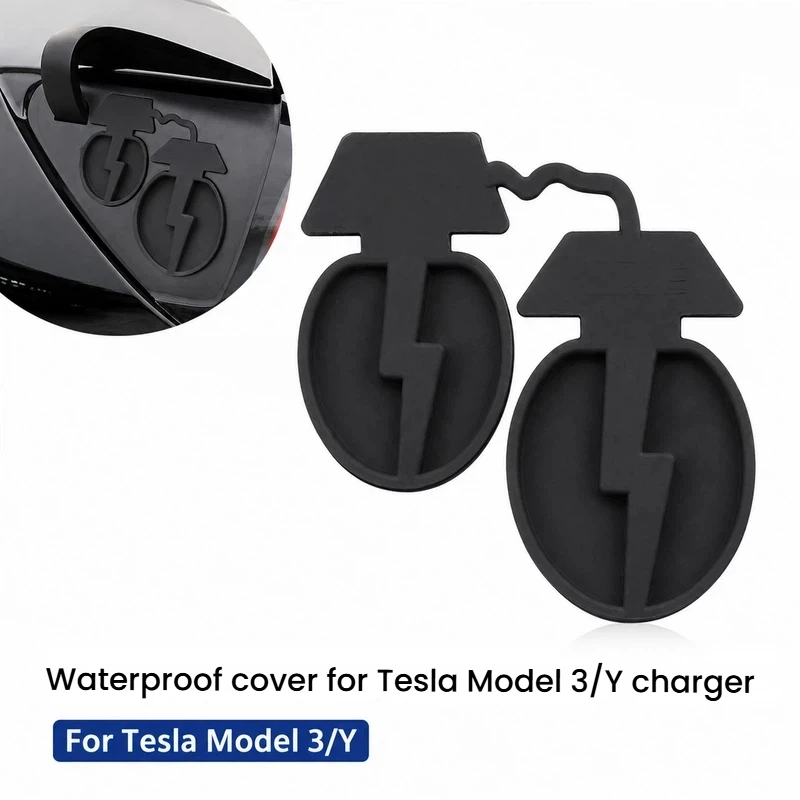 Silicone Charging Port Waterproof Dust Cover For Tesla Model 3 Highland Model Y Juniper Car Modification Accessories