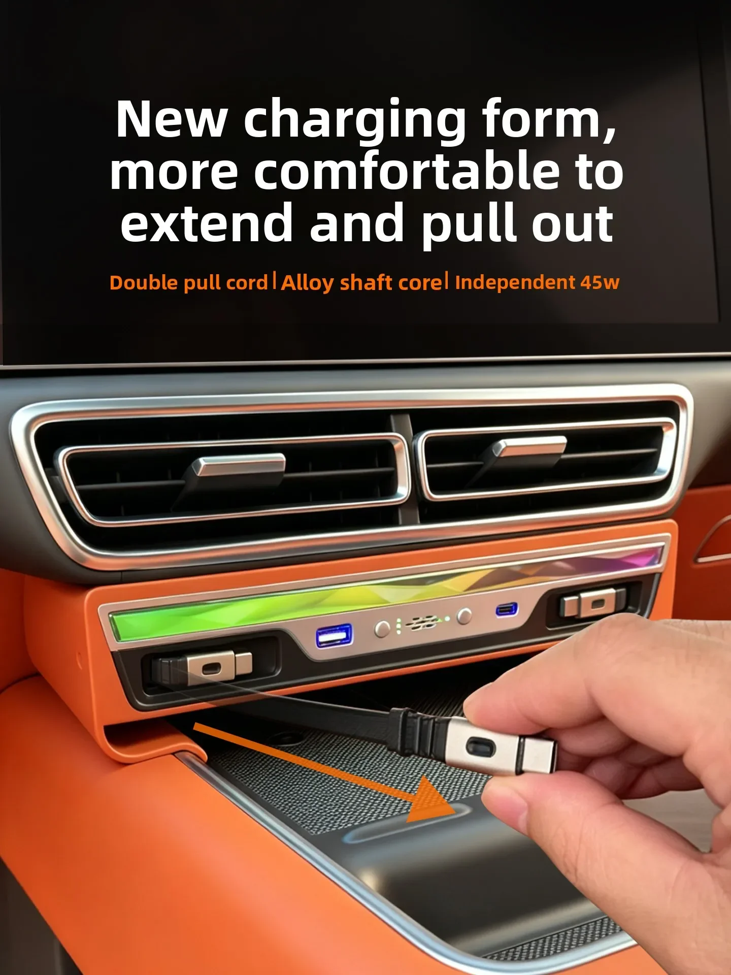 Car Charger Central Control Docking Station with Fragrance Multifunctional USB Charger Accessories For Lixiang Li L6 L7 L8 L9
