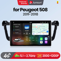 Junsun V3 Plus 2K Wireless CarPlay Android Auto Car Intelligent Systems For Peugeot 508 508SW 2011 - 2018 Autoradio
