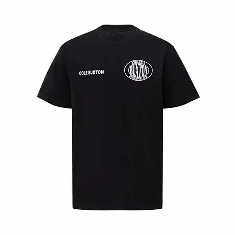 2026 new Men Minimal Circular Graphic T Shirt Chest Print Fitness Streetwear Short Sleeve Cotton Oversized Tops