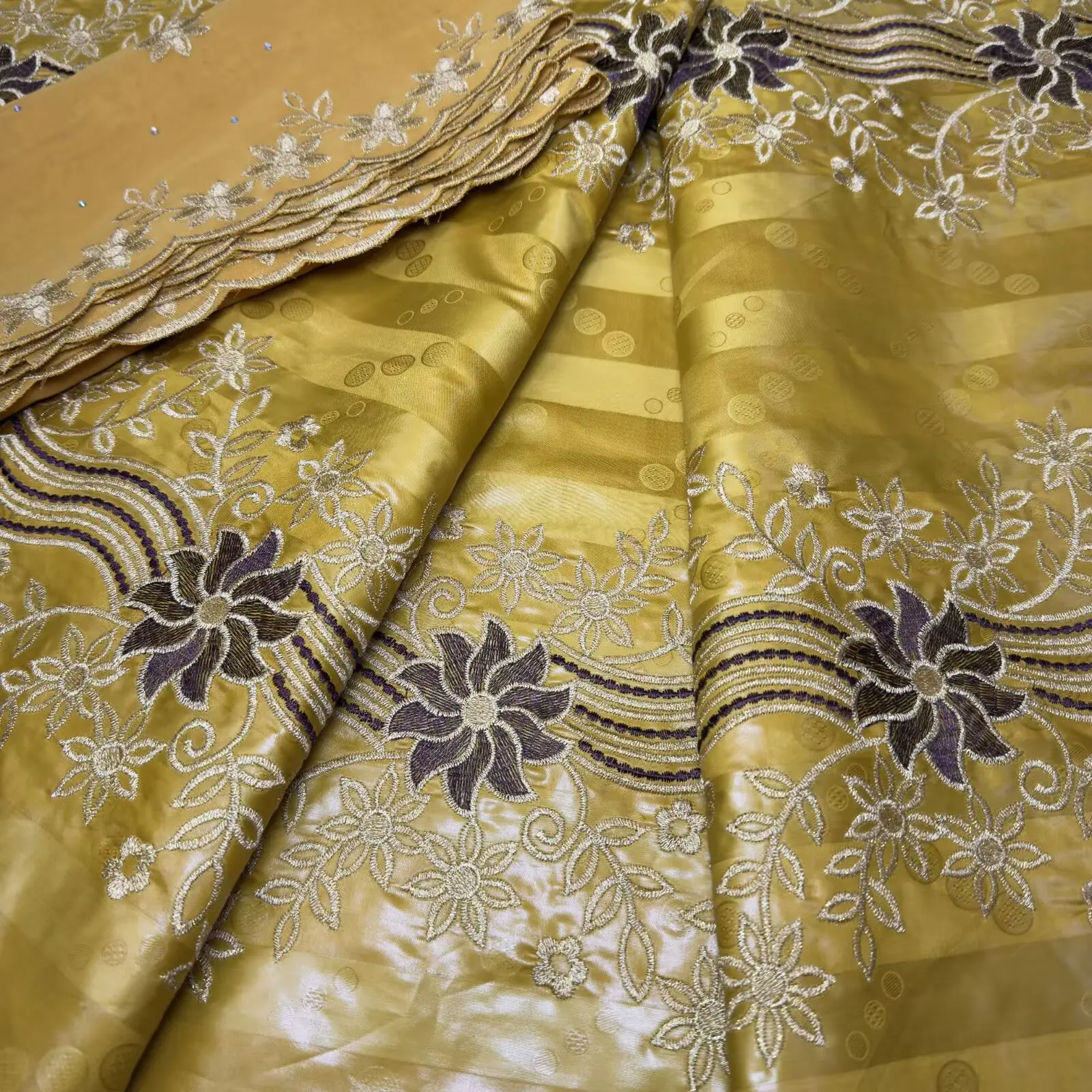 

High Quality Bazin Riche Tissue 2025 New Arrival African Riche Basin Fabric With Stones Guinea Brocade Fabrics 5+2 yards/lot