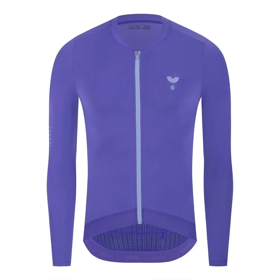 YKYW 2026 Herren Pro V-Ausschnitt Langarm-Radtrikot Rutschfest SPF50+ Schnelltrocknend Atmungsaktiv MTB Rennrad Maillot Fahrradbekleidung – Detail 2