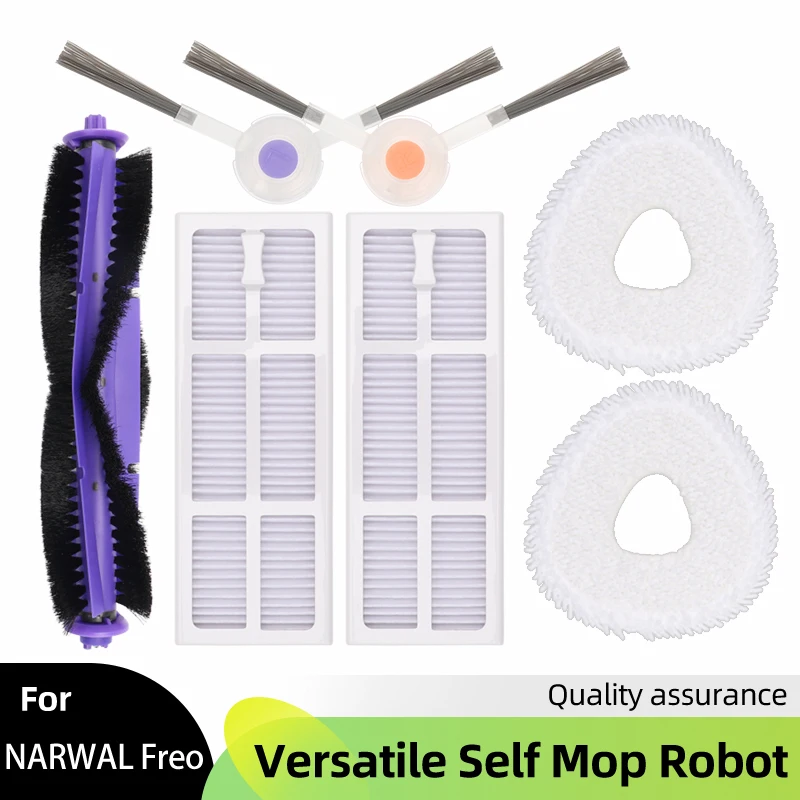 Main Side Brush Hepa Filter For Narwal Freo / Narwal J3 Robot Vacuum Cleaner Spare Parts Mop Cloths Rag Hepa Filte Accessories