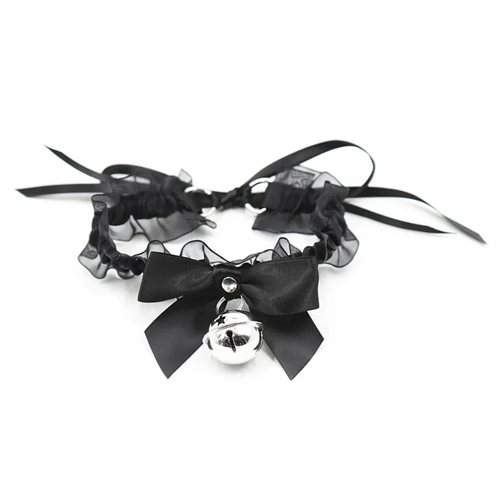 Kalung Seksi Kerah Lonceng Cosplay Bdsm Kerah Budak Harness Wanita Perbudakan Erotis Choker Gotik Aksesori Lonceng Mainan Seks