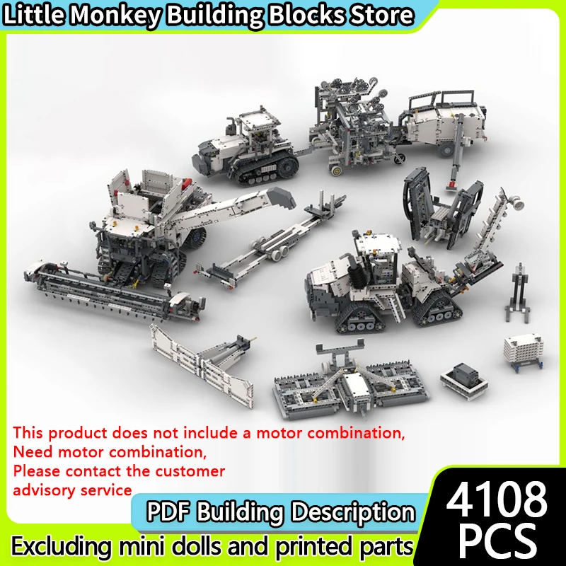 

City Car Model MOC Building Bricks Heavy-Duty Agricultural Vehicles Modular Technology Children Holiday Gifts Assemble Toys Suit