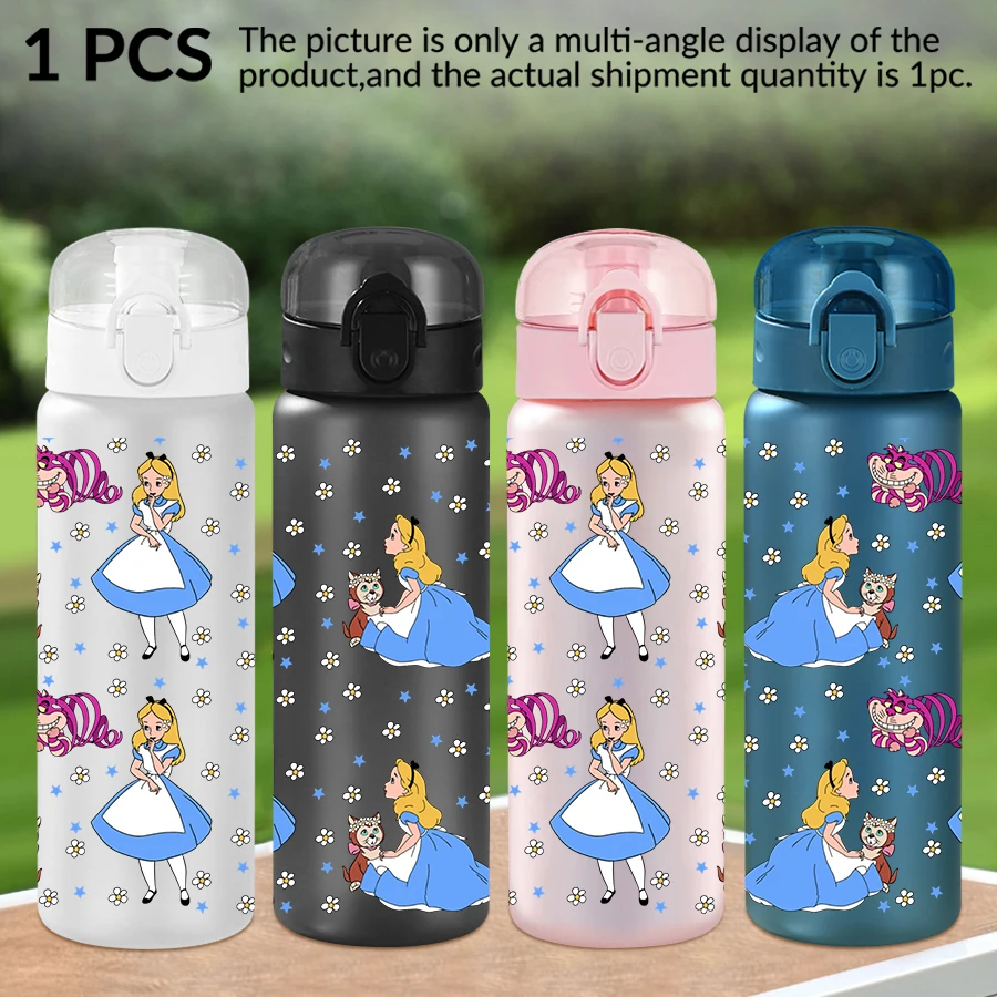 

1Pc Disney Alice Cheshire Cat pattern 26oz plastic water bottle outdoor sports water cup birthday/homecoming gift