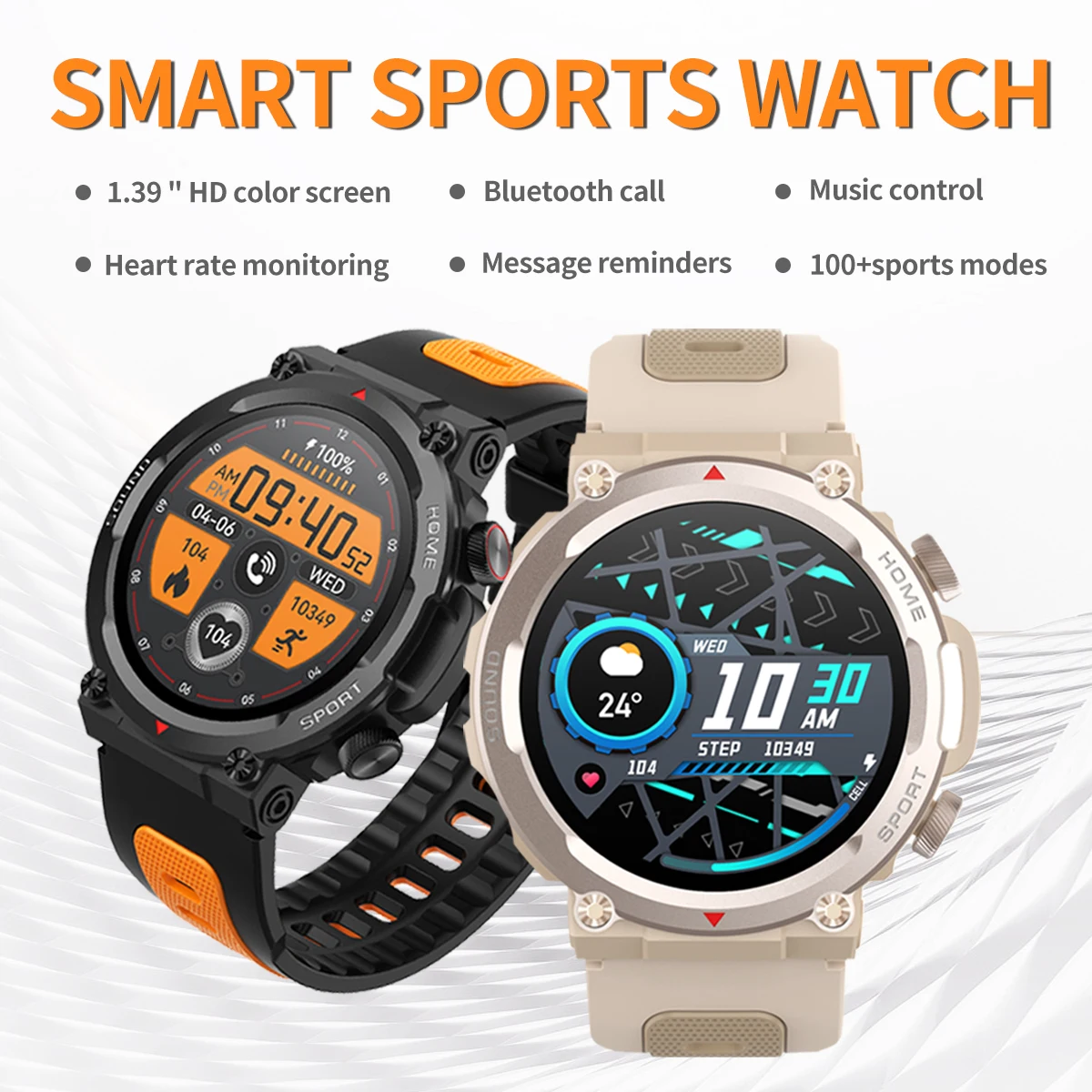 

1.39 Inch Outdoor Sports Smart Watch Men Bluetooth Call Voice Assistant Heart Rate Monitoring Fitness Tracker Women Smartwatch