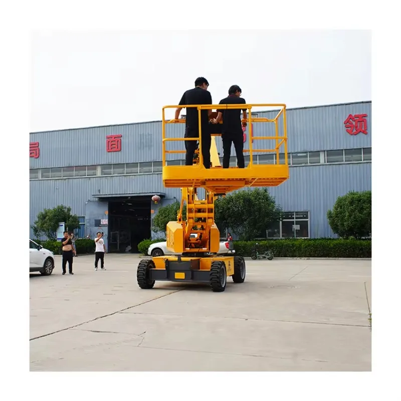 22M Hydraulic Mobile Arm Curved Capable Electric Self-Propelled Articulated Lifting Platform with Car Lift