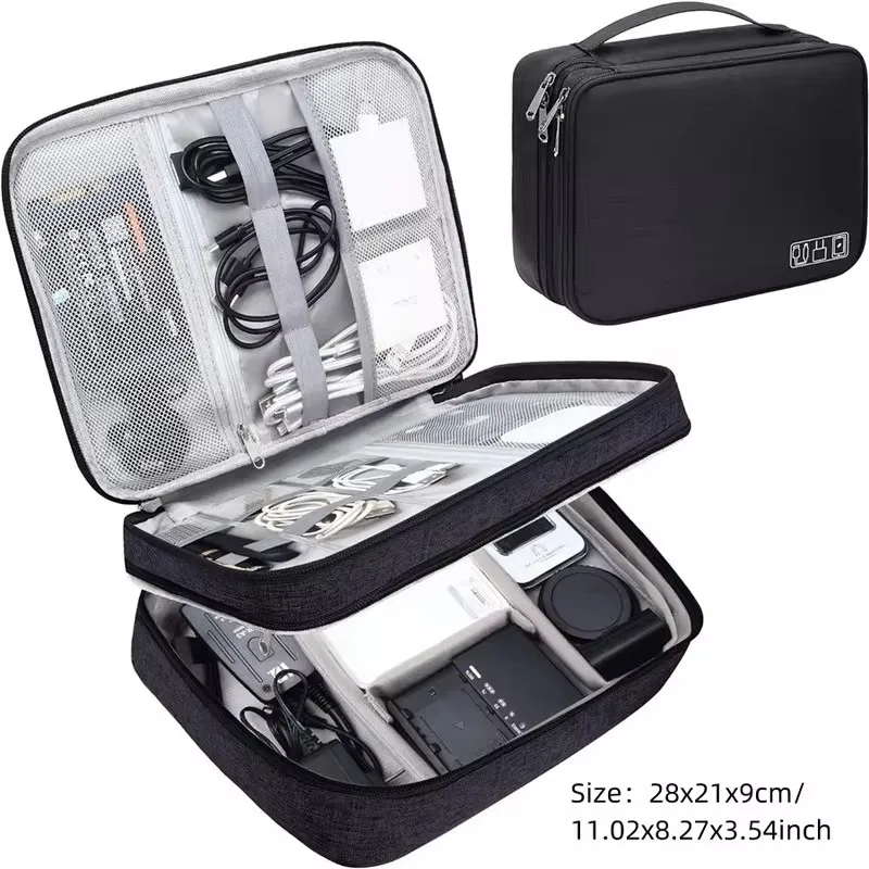 Reise-Kabelaufbewahrungstasche Tragbare Wasserdichte Digitale Elektronik-Organizer USB-Datenkabel-Ladegerät-Aufbewahrungstasche Kabelorganizer