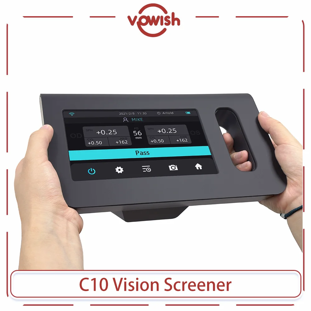 Portable Vision Screener, 7 Inch HD Auto Refractor, 0-180° Axis Number & for Glaucoma, Penetrating Cornea, Syndrome Eye