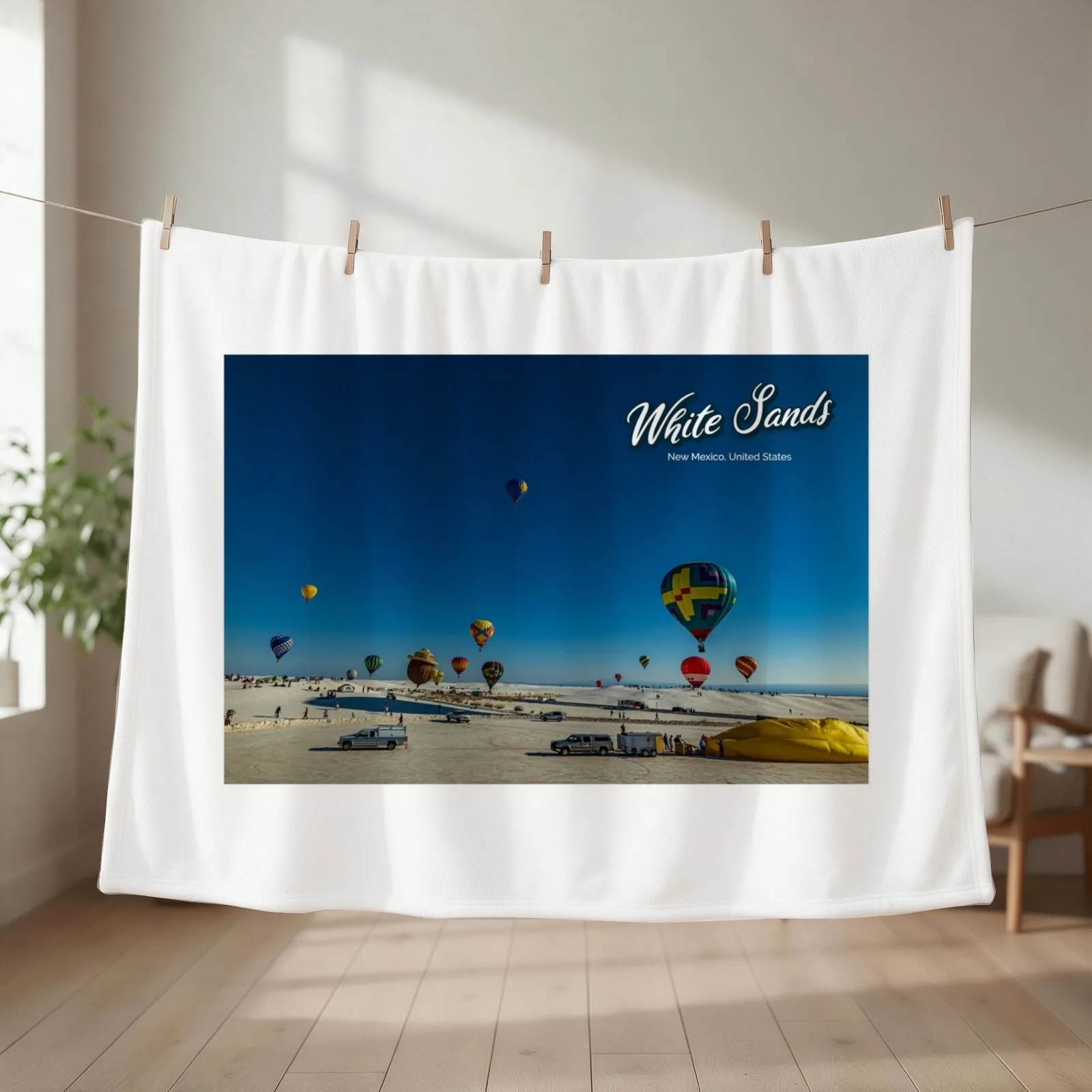 White Sands Hot Air Balloon Invitational Throw Blanket Sofa Luxury St Luxury Throw Furry Blankets