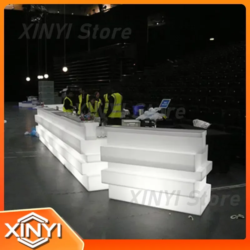 LED Lighting Party Table for Music Bar Counter Table Bar Furniture Showcase for Nightclub Cafe Restaurant Event Decor