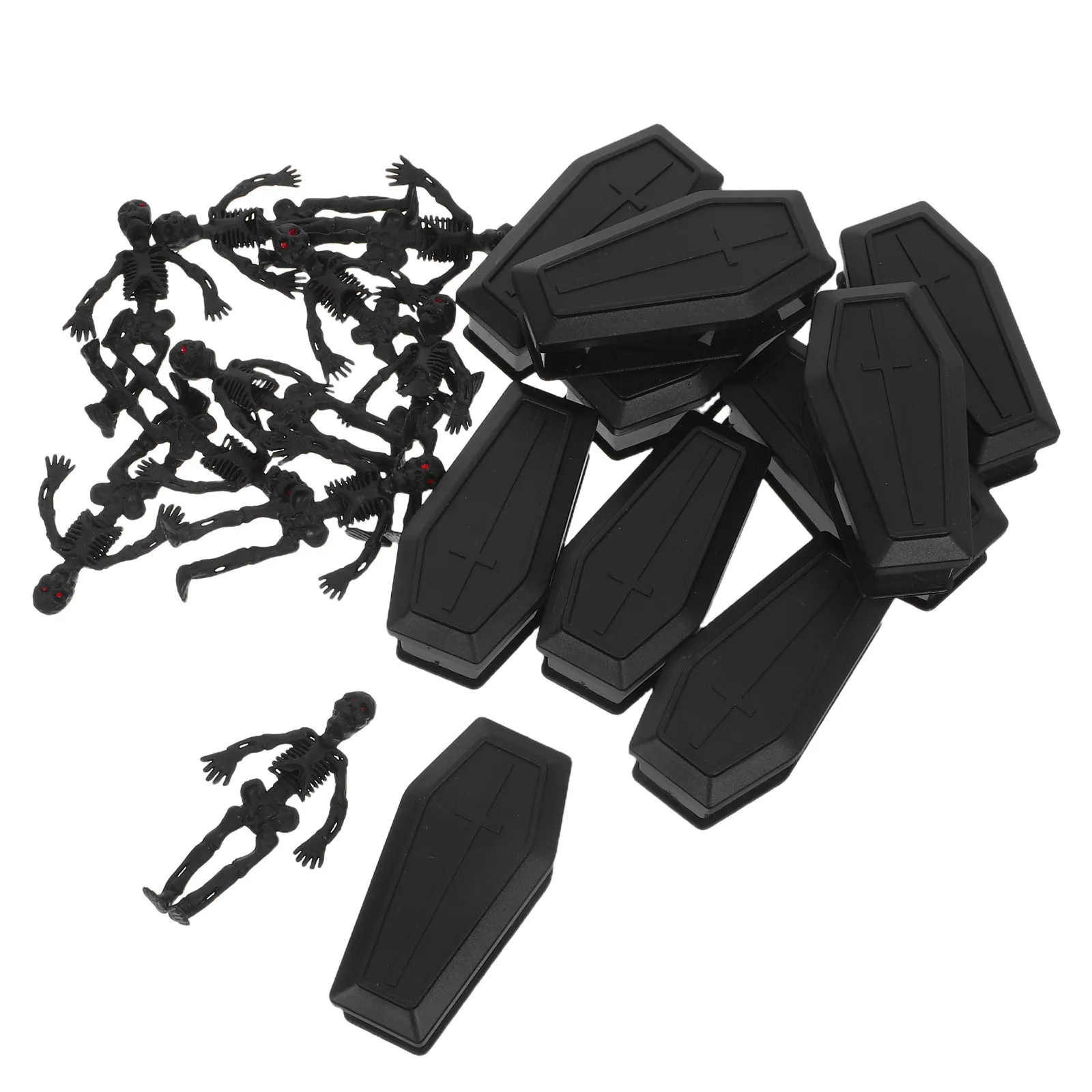 10 Sets Coffin Container Halloween Craft Decor Favors Adornments Party Centerpiece