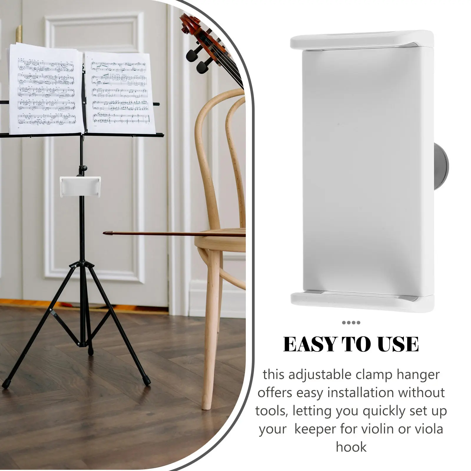 Mic Music Stand Holder For Music Teacher Tablet Black Adjustable Pad Support Phone Mount Microphone