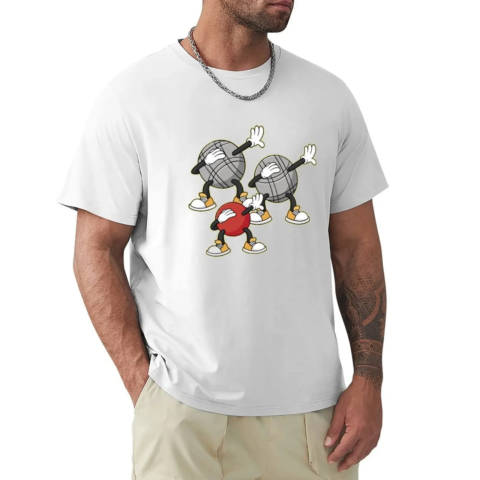 Petanque balls dabbing T-Shirt for a boy new edition t shirts for men 2024 heavyweight new arrival fashion hot fashion summer