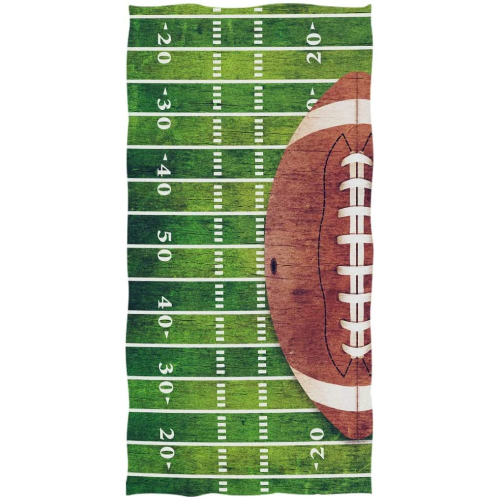 Stylish American Football Field And Ball Print  Quick Drying Towel