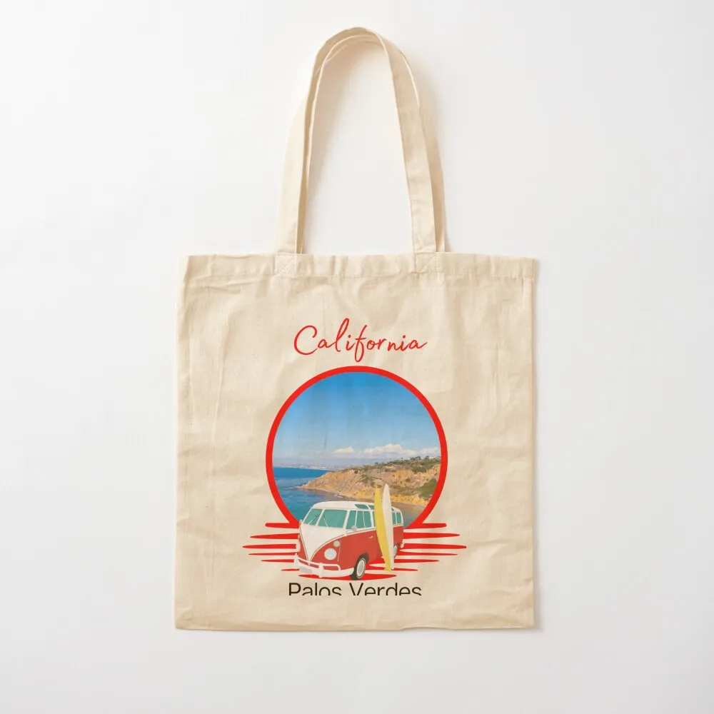 Palos Verdes California Tote Bag Women's shopping bag shopping trolley bag canvas shopping tote men Canvas Tote