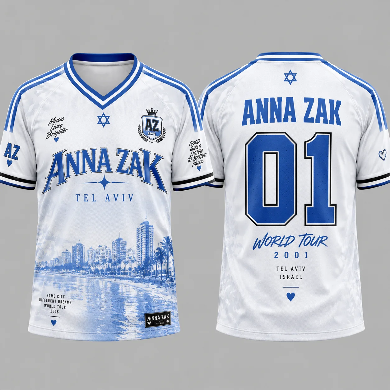 2026 Herren Damen Kinder OMER ADAM ANNA ZAK Tour-Trikot Konzert-Merchandise Musik-Fan Oversized Streetwear T-Shirt – Detail 3