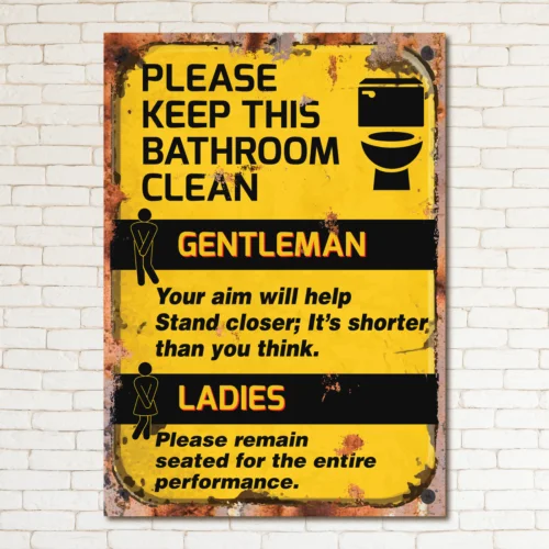 TOILETS CAFE TAKEAWAY SHOP Retro Metal Sign Man Cave Bar Pub Plaque Vintage Gift