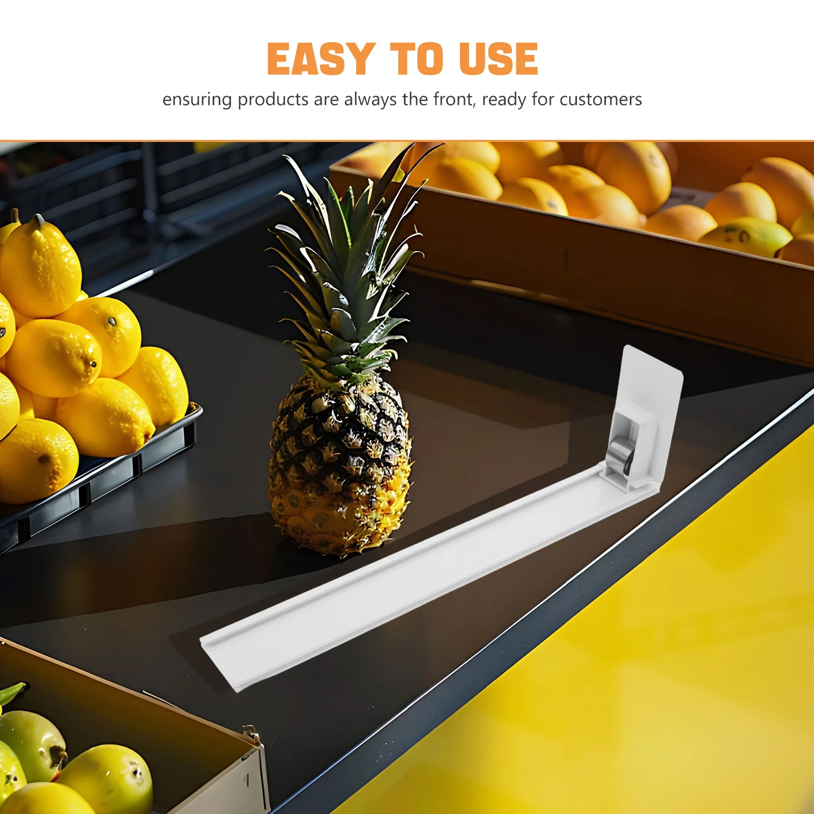 음료 선반 푸셔 슬라이딩 스파이스 랙 캔 주최자 보관 냉장고 흰색 냉장고 담배 디스플레이 홀더