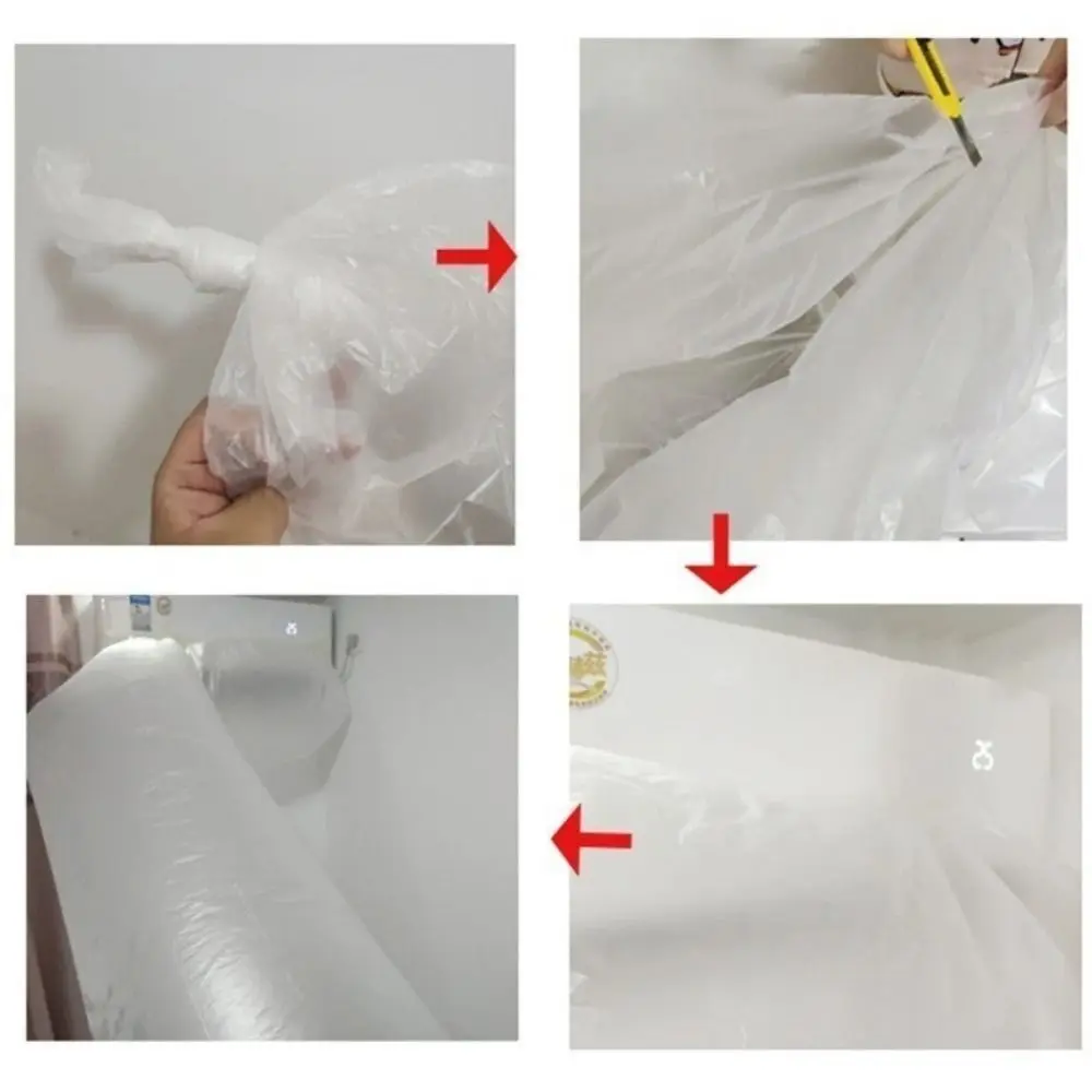 1Set Extended Flexible Air Conditioning Air Guide Bag Summer Cooling Home Accessories Blowing Pipe Bag Plastic 8/10/12/16m