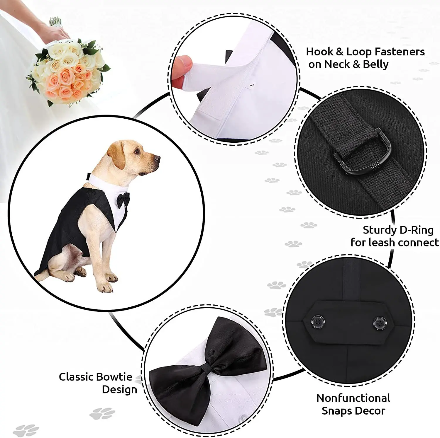 Pet Dog Clothes Fashion Party Show Formal Suit Tie Bow Shirt Wedding Tuxedo Halloween Dress for Small Large Dog Clothes Supplies