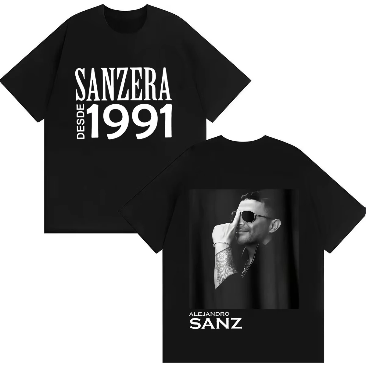 Singer Alejandro Sanz Y AHORA QUÉ Tour 2026 Harajuku Graphics Men's Womens Tshrit Hot Sale Casual O-Neck Cozy Short Sleeve Tops