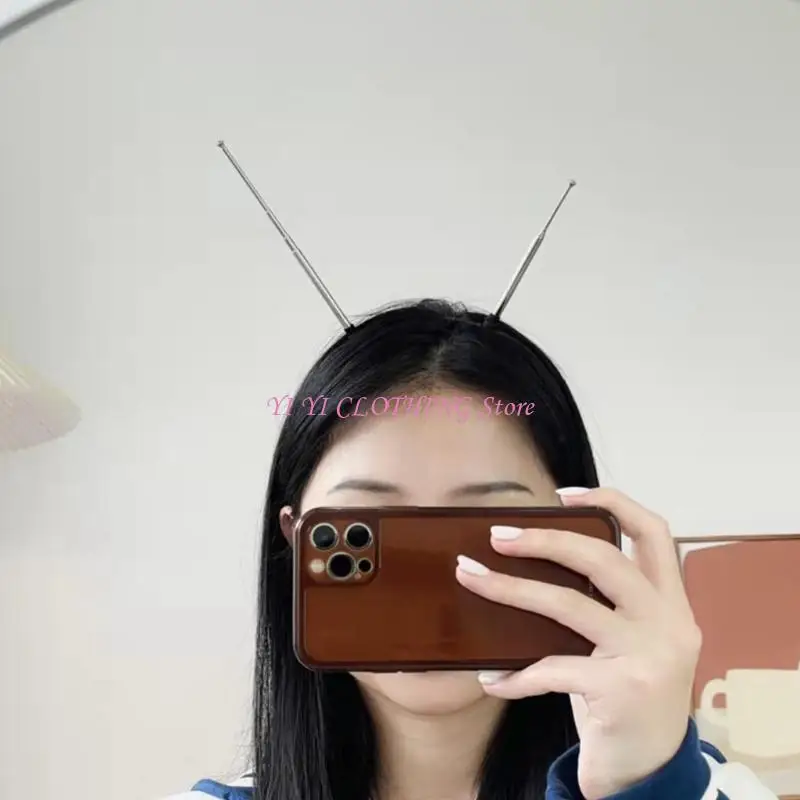 

N5KF повязка для волос с изображением инопланетянина на Хэллоуин, масштабируемая форма антенны, обруч для волос, вечерние убор,