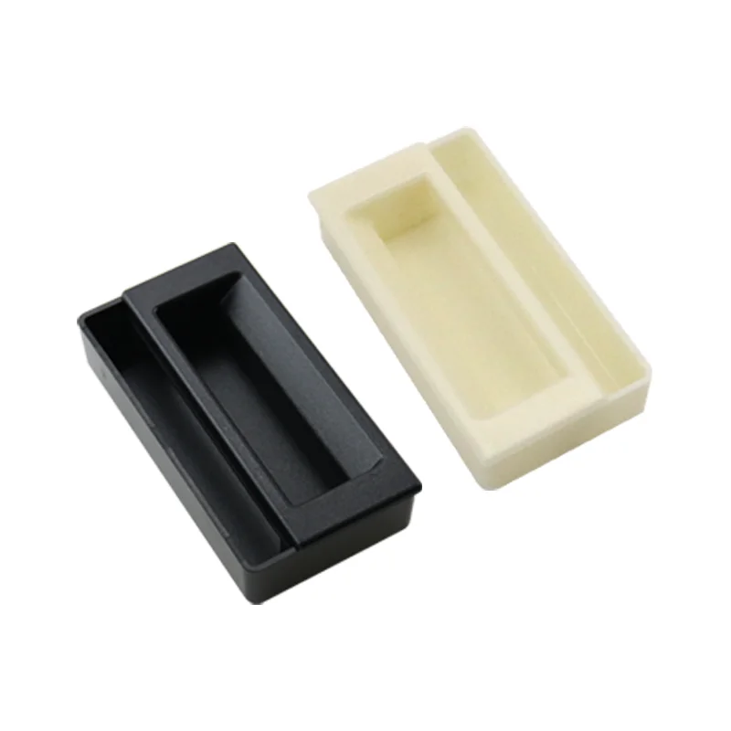 Combination Plastic Abs Two In One Handle, Rectangular Embedded With Screws To Fix Cabinet Electrical Box Handle