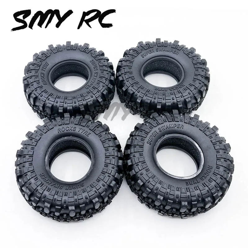 4pcs 1.9 Inch 110mm Rock Crawler Tire Wheel With Solid Beadlock Wheel Rim For 1/10 Axial Trax Trx4 Rc4wd D90 D110 Tf2 Rc Car