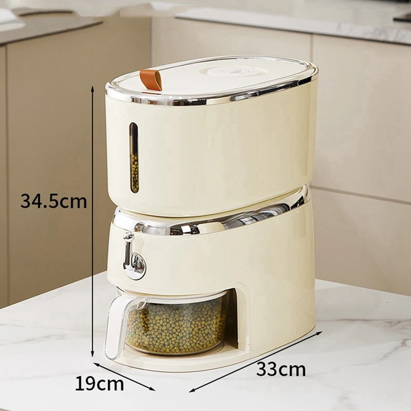 密封米バケツ穀物粉末ボックス保存容器制御キッチン食品保存用品