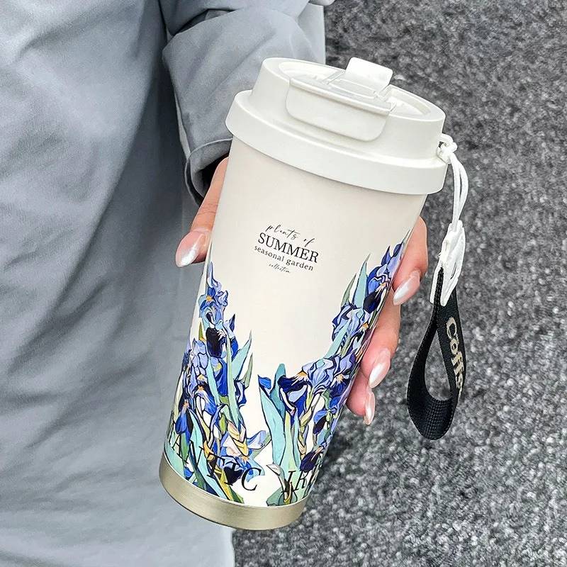 

Stainless Steel Water Bottle for Women 500ml (17oz) Floral Design - Vacuum Insulated, Leakproof, Hot & Cold Garden Series Gift