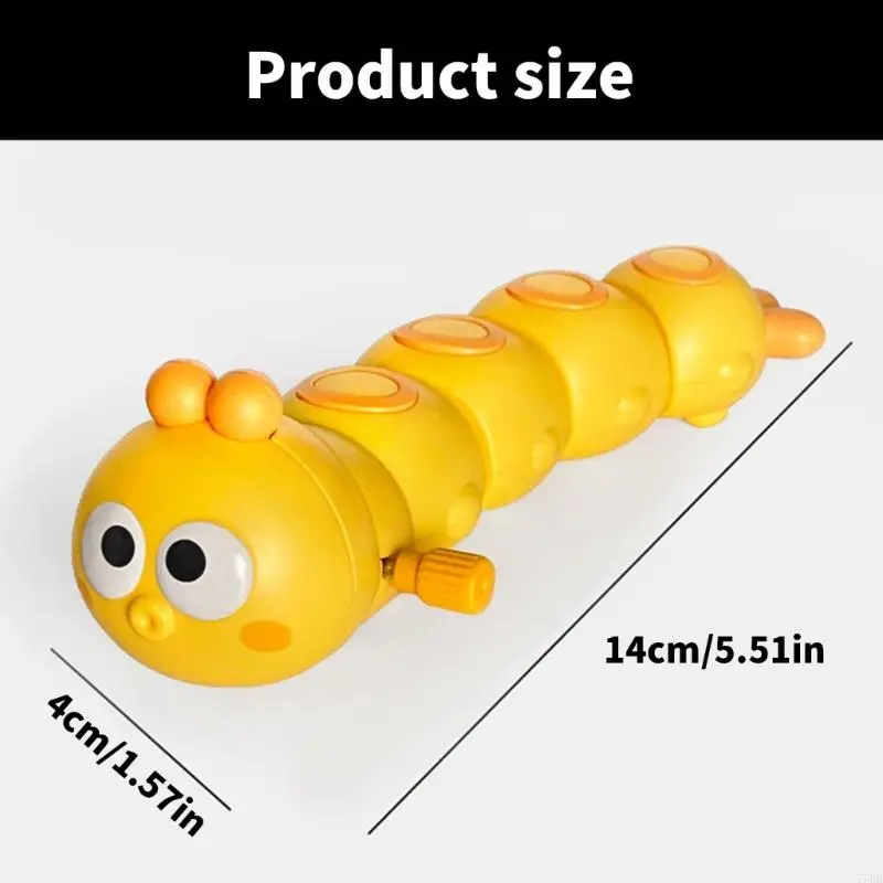 77hd Fun Windup Caterpillars Babies를위한 장난감 교육용 장난감 유아용 장난감은 기본 인식을 향상시킵니다.