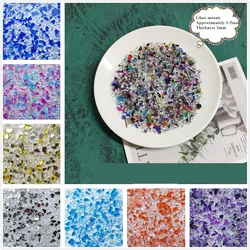 100g mieszane kolor kryształu szkła lustro płytki z mozaiką nieregularny kształt mozaiki kamień sztuka DIY materiały rzemieślnicze dla dzieci Puzzle dla dzieci