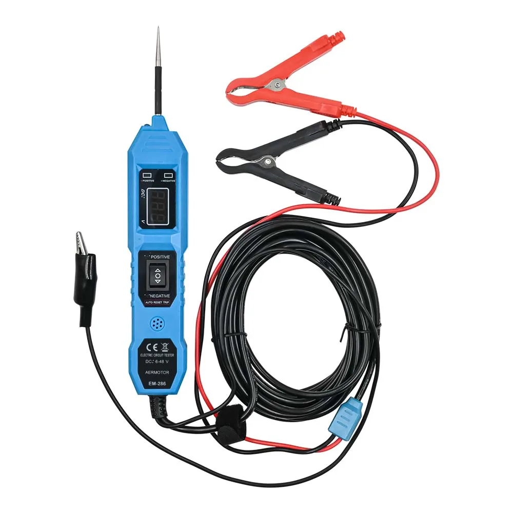 Aermotor Automotive Electric Circuit Tester with Voltage Display LED Light Car Power Circuit Probe Kit Electric Circuit Tester