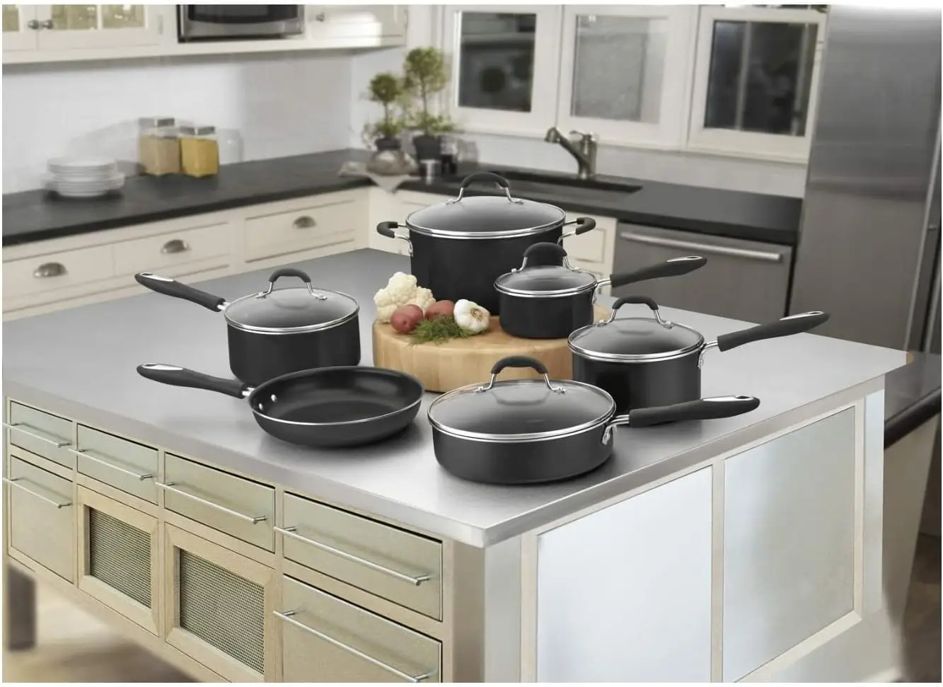 11-Piece Nonstick Cookware Set, Black, 55-11BK