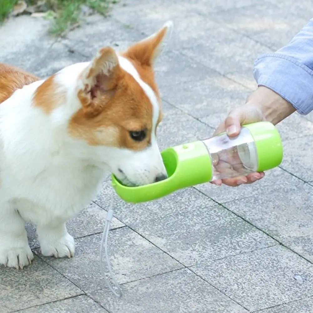 

Pet Supplies 2-in-1 Pet Water Bottle Portable Leakproof Outdoor Dog Cup Plastic Pet Drinking Feeder Hiking