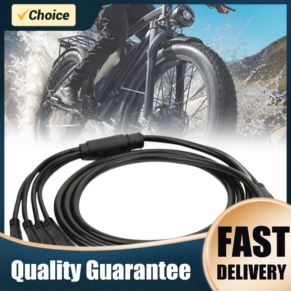 1T5 9-Pin Waterproof Ebike Controller Main Line 1 To 5 Electric Scooter Cable Replacement Parts for Connecting Controller Lamp