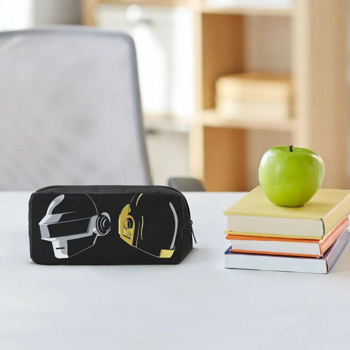 

Daft Punk Electronic Music Band Tribute Helmet Art Pencil Cases for Students Gifts Pen Box Pencil Bag Big Pencil Pouch Pen