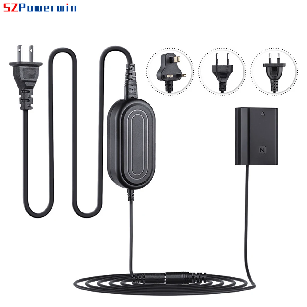 Powerwin NP-FZ100 AC-FZ100 Camera Adapter FZ100 Dummy Battery Coupler AC Power Supply for Sony Alpha 9 A7M3 A9 A7M4 ILCE-9  A7C