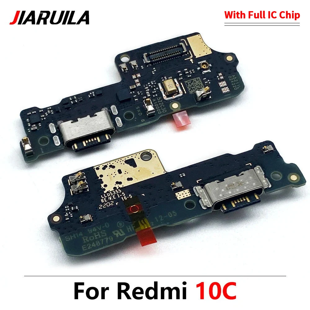 USB Dock Connector Charging Port Flex Cable For Xiaomi Redmi 10c Charger Board With Mic Module