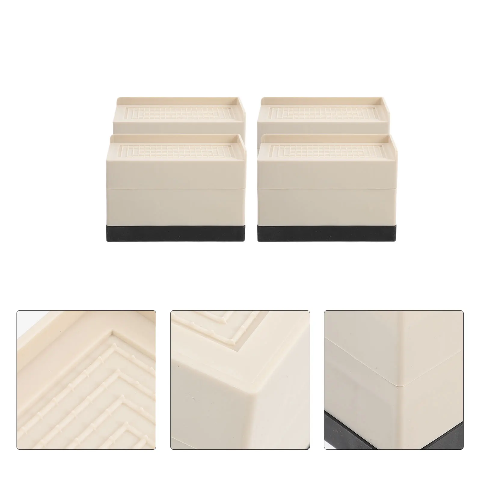 

4pcs Bed Risers Heavy Duty 5 Inch Adjustable Non-Slip Furniture Lifters For Table Chair Couch Wash Machine Storage Space Saver