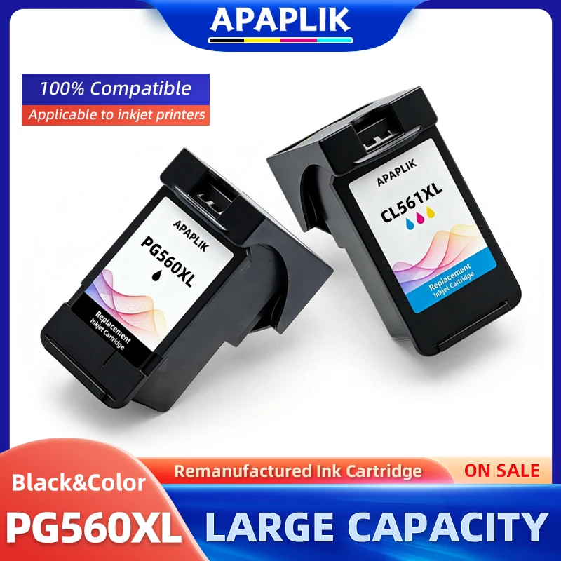 Remanufactured 560 561 Ink Cartridges Replacement For PG560 XL CL561XL For Canon Pixma TS5350 TS5351 TS5352 TS5353 TS7450 TS7451