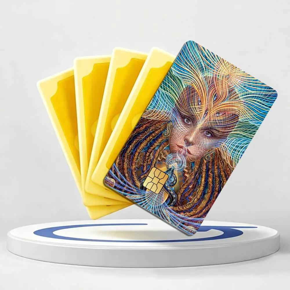 A-Amanda S-Sage Visionary Woman Art  Card Stickers for Bank Access Protective Waterproof Film Cover Sticker Gift