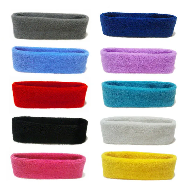 ใหม่ผู้หญิงผู้ชายแถบคาดศีรษะกีฬาโยคะฟิตเนสยืด Sweatband ผม Band ความยืดหยุ่นผ้าเช็ดตัวแถบคาดศีรษะ Headwear ดูดซับเหงื่อ HEAD BAND