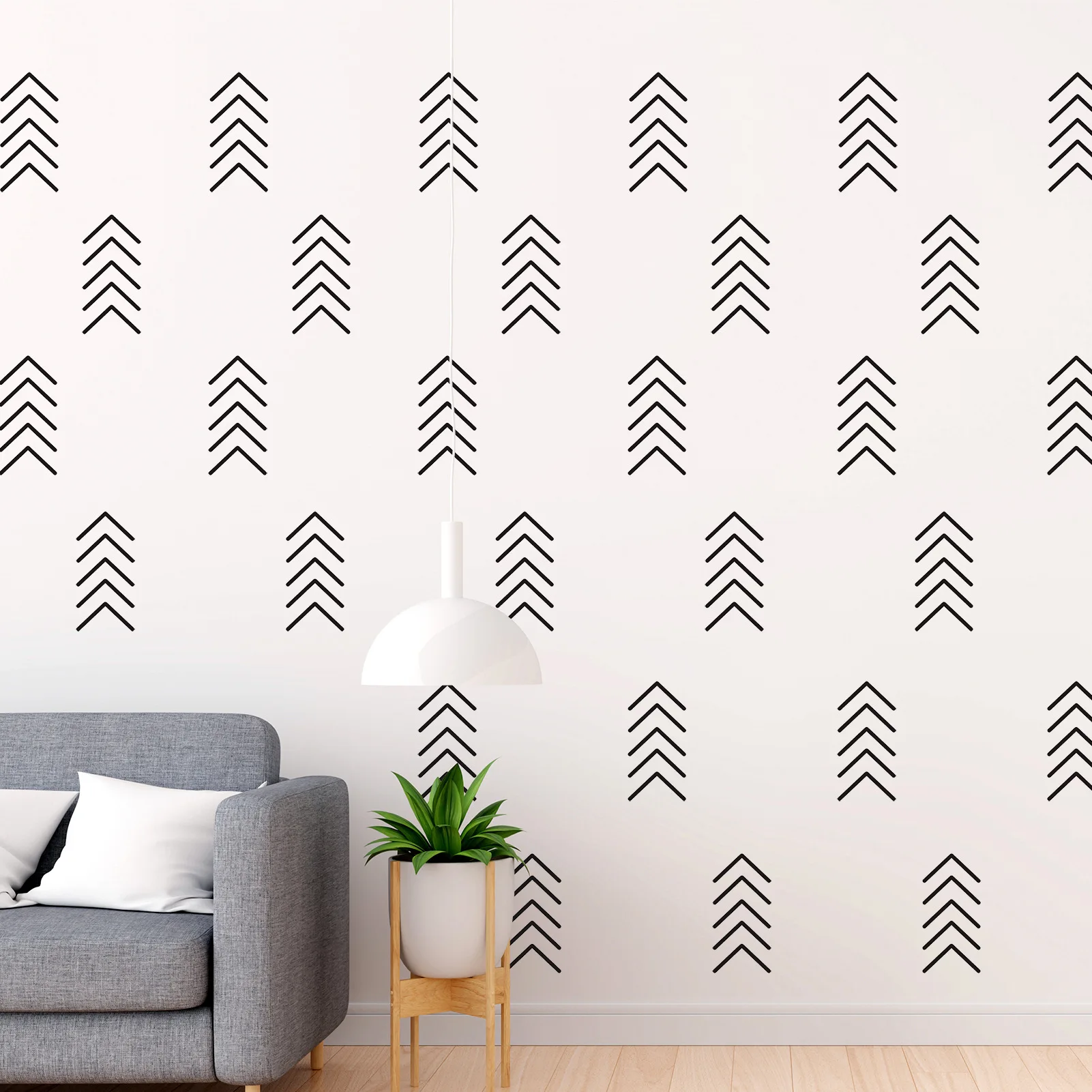 Afrohemian Geometric Arrow Wall Stickers Removable Waterproof Tribal Pattern Decals for Living Room Bedroom Home Decor