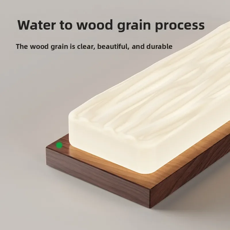 Chic Walnut Ceiling Lamp for Foyer Hallway Dressing Room Entryway, Long Strip Light Fixture in Minimalist Style